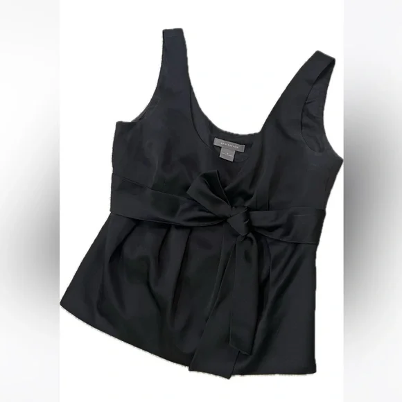 Ann Taylor Black Bow Formal Tank Size 4 - Picture 1 of 5